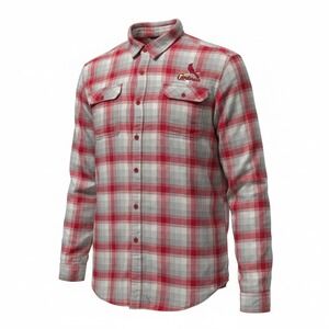 Flannel Shirt Columbia XXL Mens Red Excellent St Louis Cardinals Flare Gun Plaid